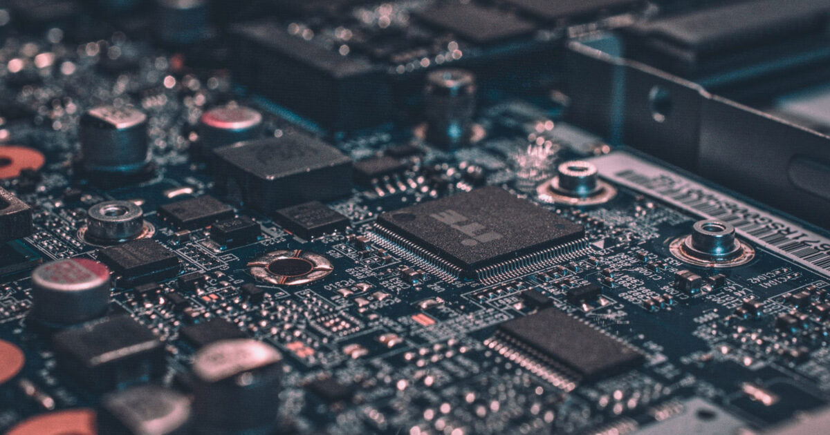 Close-up of a computer circuit board