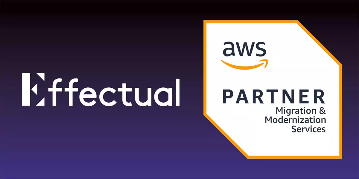 Effectual and AWS Partner Migration and Modernization Services competency badge