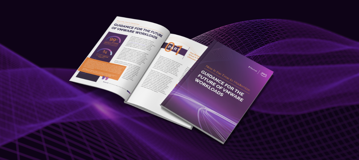 Cover mockup of the "Now Is the Time to Modernize: Guidance for the Future of VMware Workloads" eBook